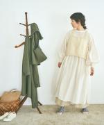 ハンド刺繍コットンモス　2wayワンピース