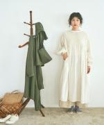 ハンド刺繍コットンモス　2wayワンピース