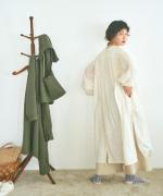 ハンド刺繍コットンモス　2wayワンピース