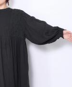 ハンド刺繍コットンモス　2wayワンピース