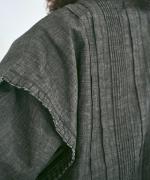 5ozコットンリネンスラブデニム　ベスト付プルオーバー