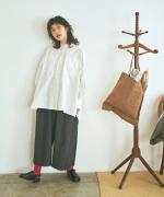 5ozコットンリネンスラブデニム　ロングシャツ