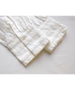 5ozコットンリネンスラブデニム　ロングシャツ