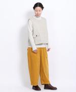 コットンウールカルゼ×ウーステッドビーバー　2wayベスト