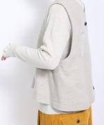 コットンウールカルゼ×ウーステッドビーバー　2wayベスト