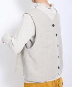 コットンウールカルゼ×ウーステッドビーバー　2wayベスト