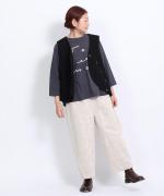 コットンウールカルゼ×ウーステッドビーバー　2wayベスト