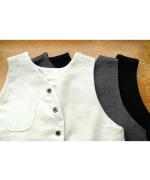 コットンウールカルゼ×ウーステッドビーバー　2wayベスト