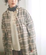ウォームコットンチェック　シャツジャケット