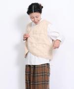 コットンサテンキルト ベスト