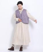 コットンサテンキルト ベスト