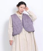 コットンサテンキルト ベスト