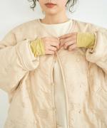 コットンサテンキルト ジャケット