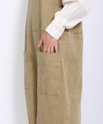 ピグメントコットンツイル　2wayサロペット