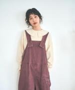 ピグメントコットンツイル　2wayサロペット