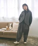 ライトコットンポプリン　フードブラウス