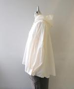 ライトコットンポプリン　フードブラウス
