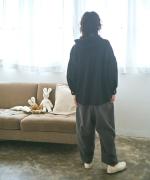 ライトコットンポプリン　フードブラウス