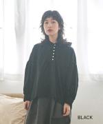 ライトコットンポプリン　フードブラウス