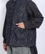 花柄ジャガード　ベスト