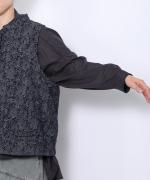 花柄ジャガード　ベスト