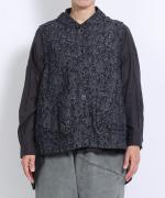 花柄ジャガード　ベスト