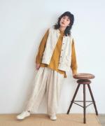 花柄ジャガード　ベスト