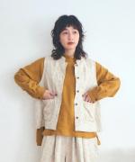 花柄ジャガード　ベスト