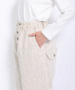 花柄ジャガード　テーパードパンツ