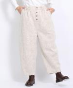 花柄ジャガード　テーパードパンツ