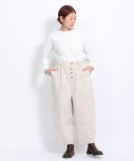 花柄ジャガード　テーパードパンツ