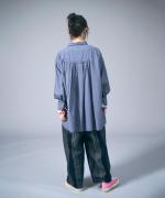 ふわふわコットン　チュニックブラウス