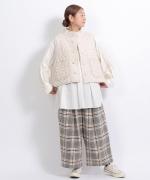 ちょうちょうキルティングデニム　ベスト