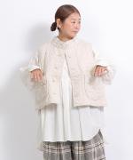 ちょうちょうキルティングデニム　ベスト