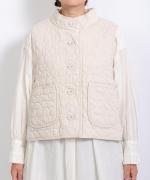 ちょうちょうキルティングデニム　ベスト