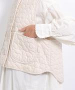 ちょうちょうキルティングデニム　ベスト