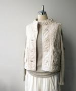 ちょうちょうキルティングデニム　ベスト