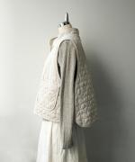 ちょうちょうキルティングデニム　ベスト