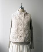 ちょうちょうキルティングデニム　ベスト