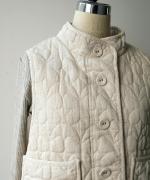 ちょうちょうキルティングデニム　ベスト