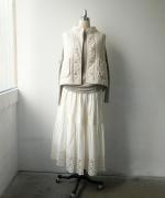 ちょうちょうキルティングデニム　ベスト