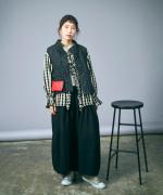 ちょうちょうキルティングデニム　ベスト