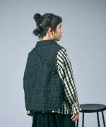 ちょうちょうキルティングデニム　ベスト