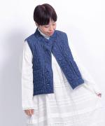 ちょうちょうキルティングデニム　ベスト