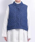 ちょうちょうキルティングデニム　ベスト