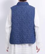 ちょうちょうキルティングデニム　ベスト