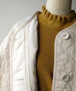 ちょうちょうキルティングデニム　ジャケット