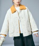 ちょうちょうキルティングデニム　ジャケット