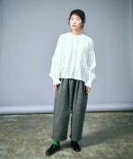 リネンコットンキャンバス　2wayブラウス