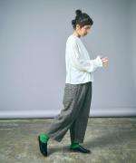 リネンコットンキャンバス　2wayブラウス